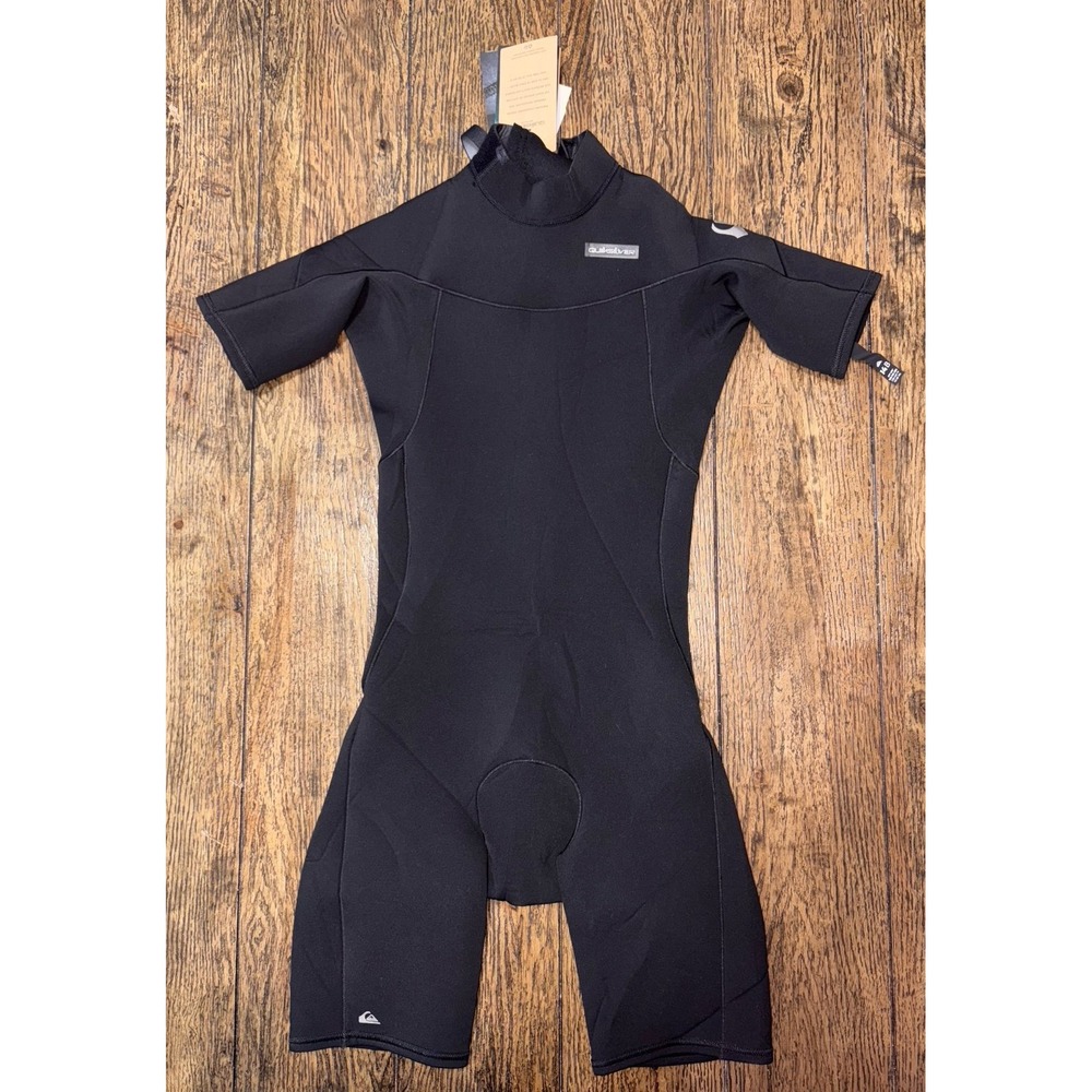 NWT Quicksilver shorty spring wetsuit short sleeve boys size 14